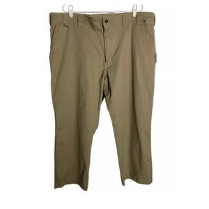 Duluth Relaxed Flex Fire Hose Carpenter Pants Men 46 X 30 Tan Cotton
